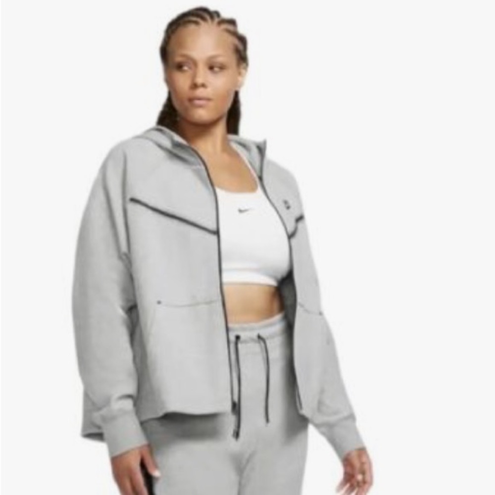 Nike Sportswear Tech Fleece Windrunner Full Zip Hoodie Gray 1X